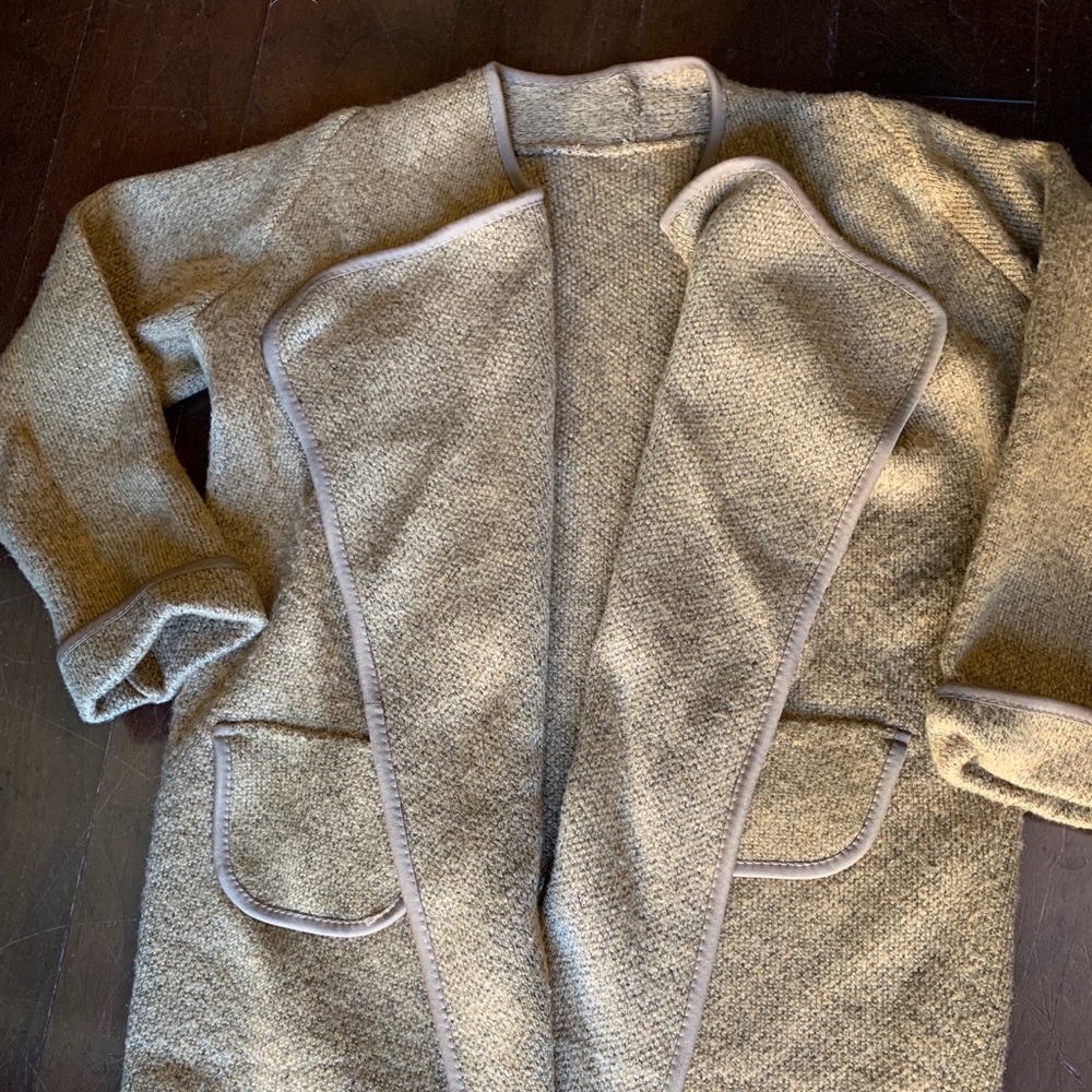 Camel sweater blazer